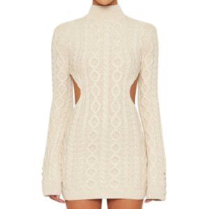 Danielle Guizo Turtleneck Backless Mini Dress- XS
